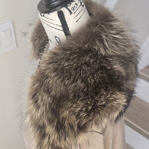 Elegant Vintage Fox Or Raccoon Fur Cape COLLAR Natural Fur Necklace